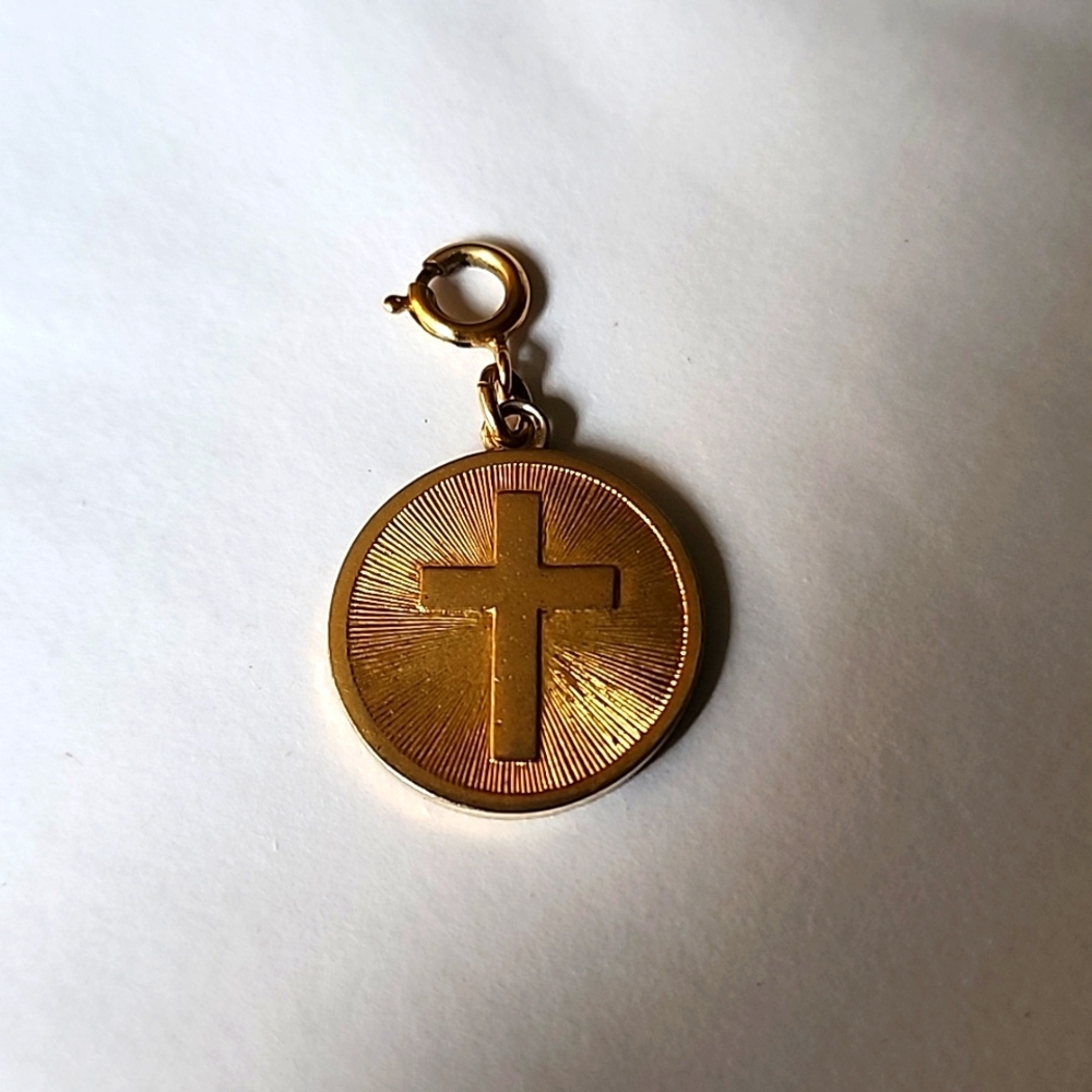 Vintage CROSS ZIPPER PULL PENDANT